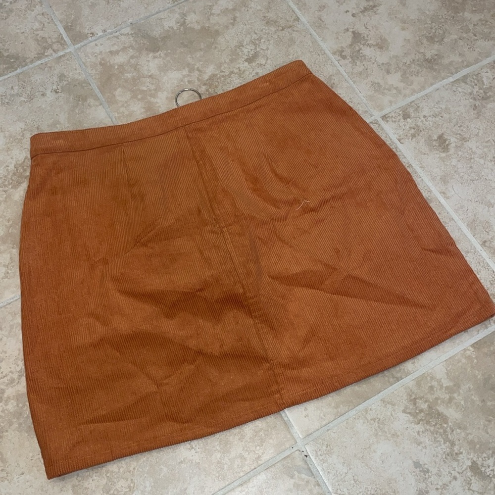 NWT Corduroy mini skirt in burnt orange color — perfect for fall!​